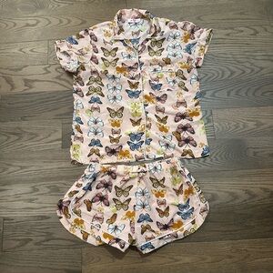 Buddy Love Feelin’ Butterflies Pajama Set Women’s Small – Pink Loungewear